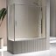 Mampara de baño Kaarol 1 hoja fija + 2 puertas correderas plata brillo de Kassandra